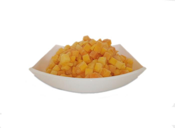 папайя в тарелке белый фон